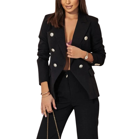 Ensemble femme deux pièces avec blazer et pantalon