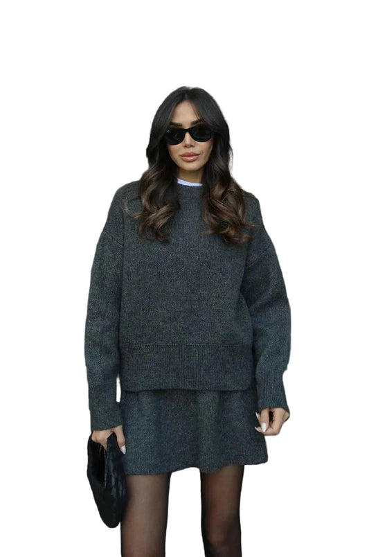 Ensemble en Maille Femme Pull et Jupe