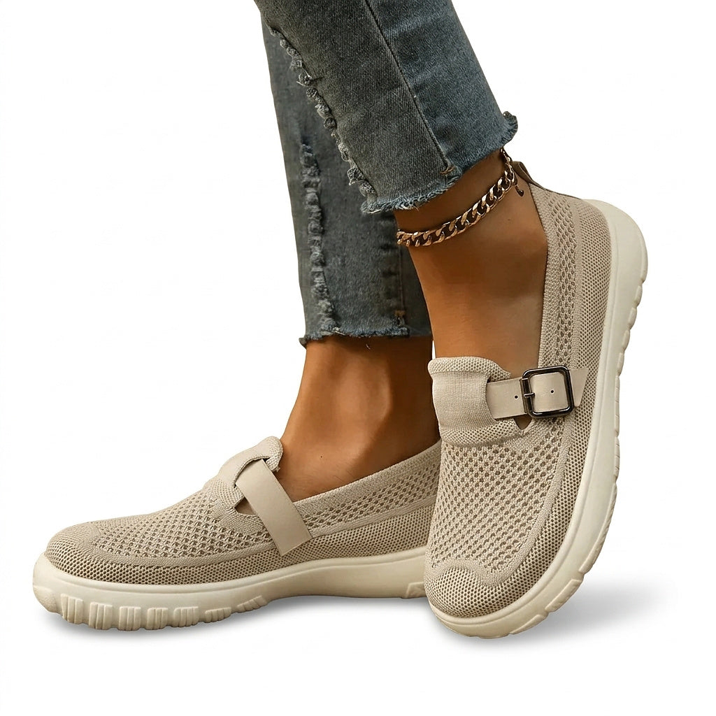 Ballerines à enfiler Mary Jane en maille pour femme 1