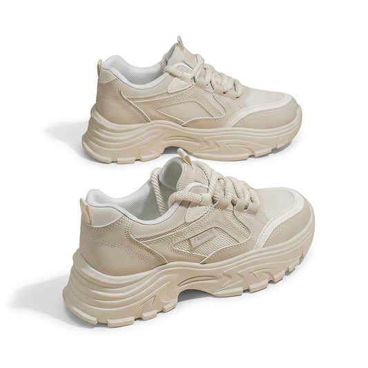Baskets chunky à plateforme et lacets pour femme 1