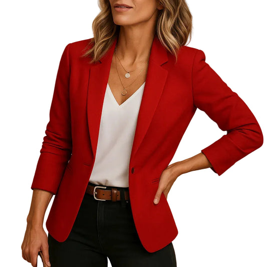 Blazer Femme Cintré Chic & Élégant Coupe Slim Manches Longues-Gigié