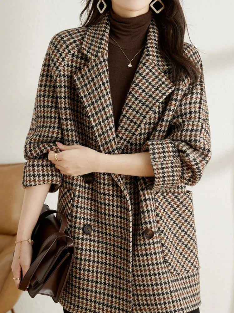 Blazer Femme À Carreaux Printemps-Gigié