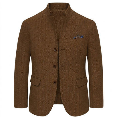 Blazer homme en tweed à motif chevrons 1