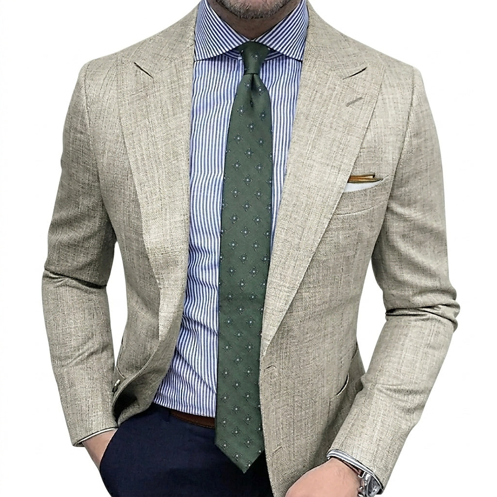 Blazer pour homme avec revers crantés et poches plaquées 1