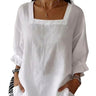 Blouse pour femme à encolure carrée et manches à volants 1