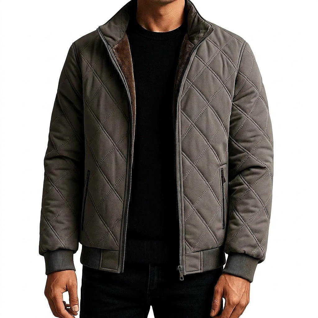 Blouson bomber matelassé pour homme avec col montant 1