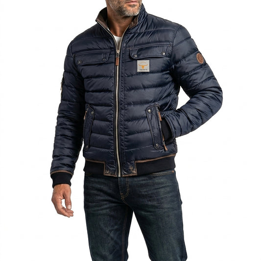 Blouson Bomber Matelassé pour Homme avec Poches à Rabat 1