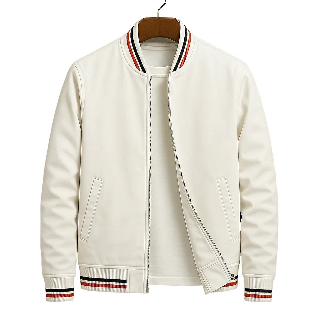 Blouson Bomber pour Homme à Bordures Rayées 1