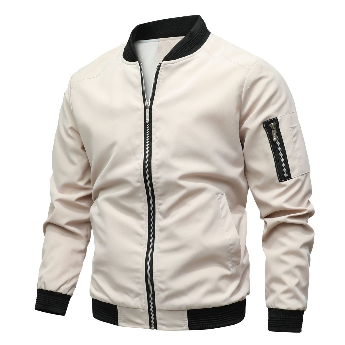 Blouson Bomber pour Homme avec Poche Zippée sur la Manche 1