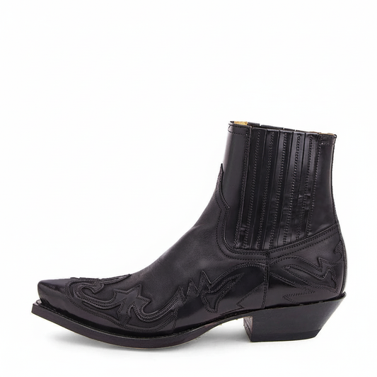 Bottes de cowboy pour femmes avec surpiqûres décoratives 1