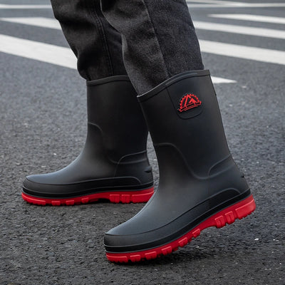 Bottes de Pluie Fourrées Homme Semelle Antidérapante-Gigié