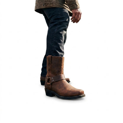 Bottes de style cowboy pour homme avec harnais 1
