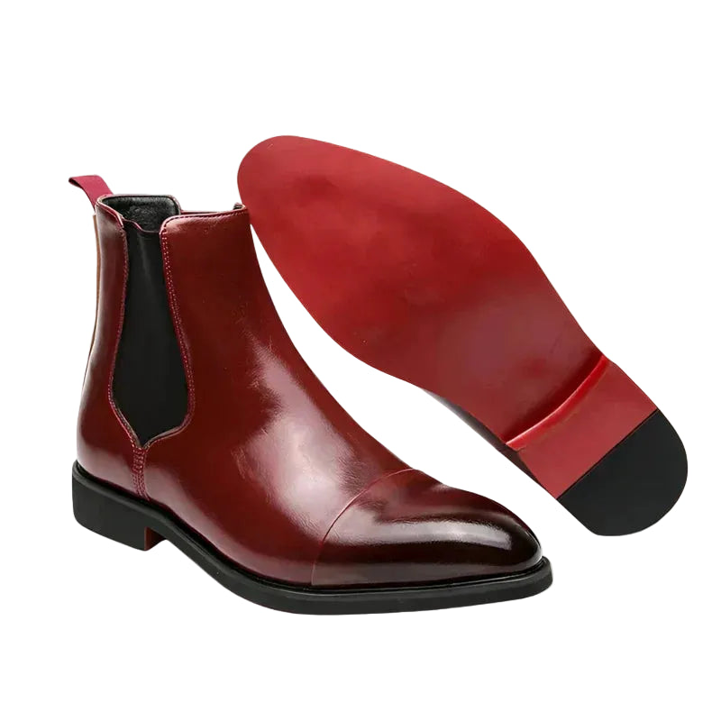 Bottines à Enfiler avec Panneaux Élastiques Latéraux et Talon Bas-Gigié