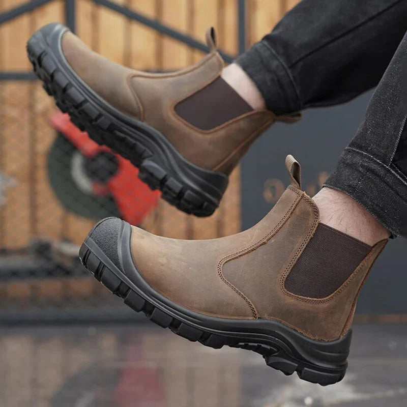 Bottines Chelsea Homme Robustes Travail Et Hiver-Gigié