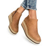 Bottines compensées en suédine pour femme 1