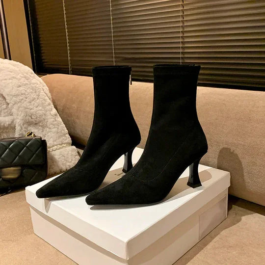 Bottines Femme Bout Pointu Talon Aiguille Moyen-Gigié
