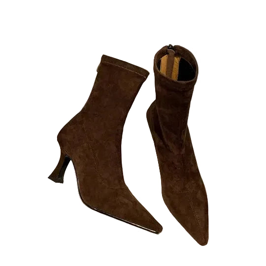 Bottines Femme Bout Pointu Talon Aiguille Moyen-Gigié