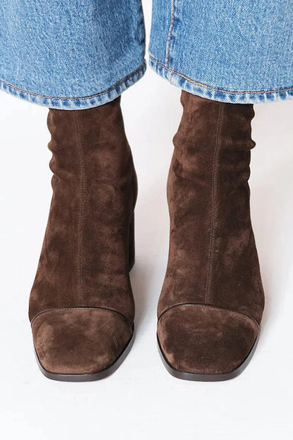 Bottines Femme Hiver Effet Daim & Talon Confortable-Gigié