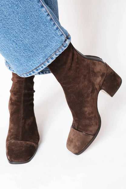 Bottines Femme Hiver Effet Daim & Talon Confortable-Gigié