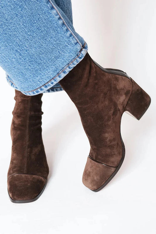 Bottines Femme Hiver Effet Daim & Talon Confortable-Gigié