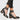 Bottines Fermées pour Femme avec Découpes Latérales, Trois Brides à Boucles et Talon Bloc-Men Shoes-Gigié