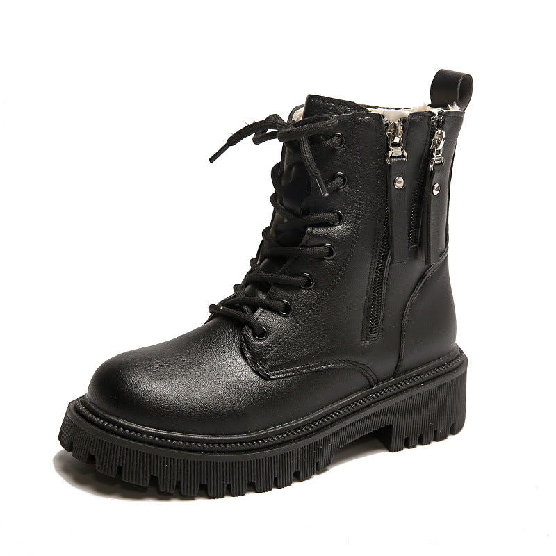 Bottines pour femme avec doubles fermetures éclair latérales et semelle crantée 1