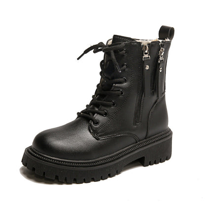 Bottines pour femme avec doubles fermetures éclair latérales et semelle crantée 1