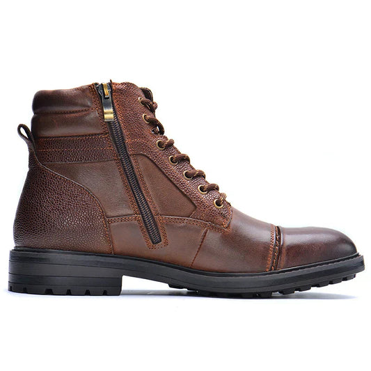 Bottines pour homme avec fermeture éclair latérale et lacets 1