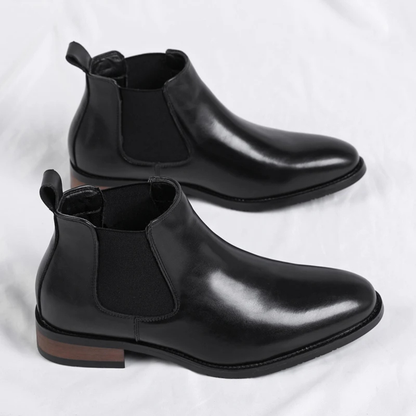 Bottines pour homme avec panneaux latéraux élastiques et languettes-Men Shoes-Gigié