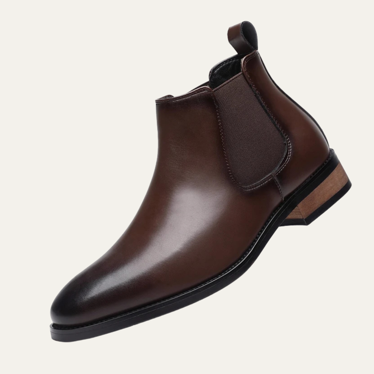 Bottines pour homme avec panneaux latéraux élastiques et languettes-Men Shoes-Gigié