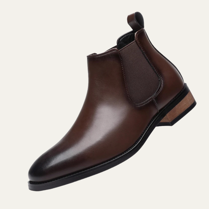 Bottines pour homme avec panneaux latéraux élastiques et languettes-Men Shoes-Gigié