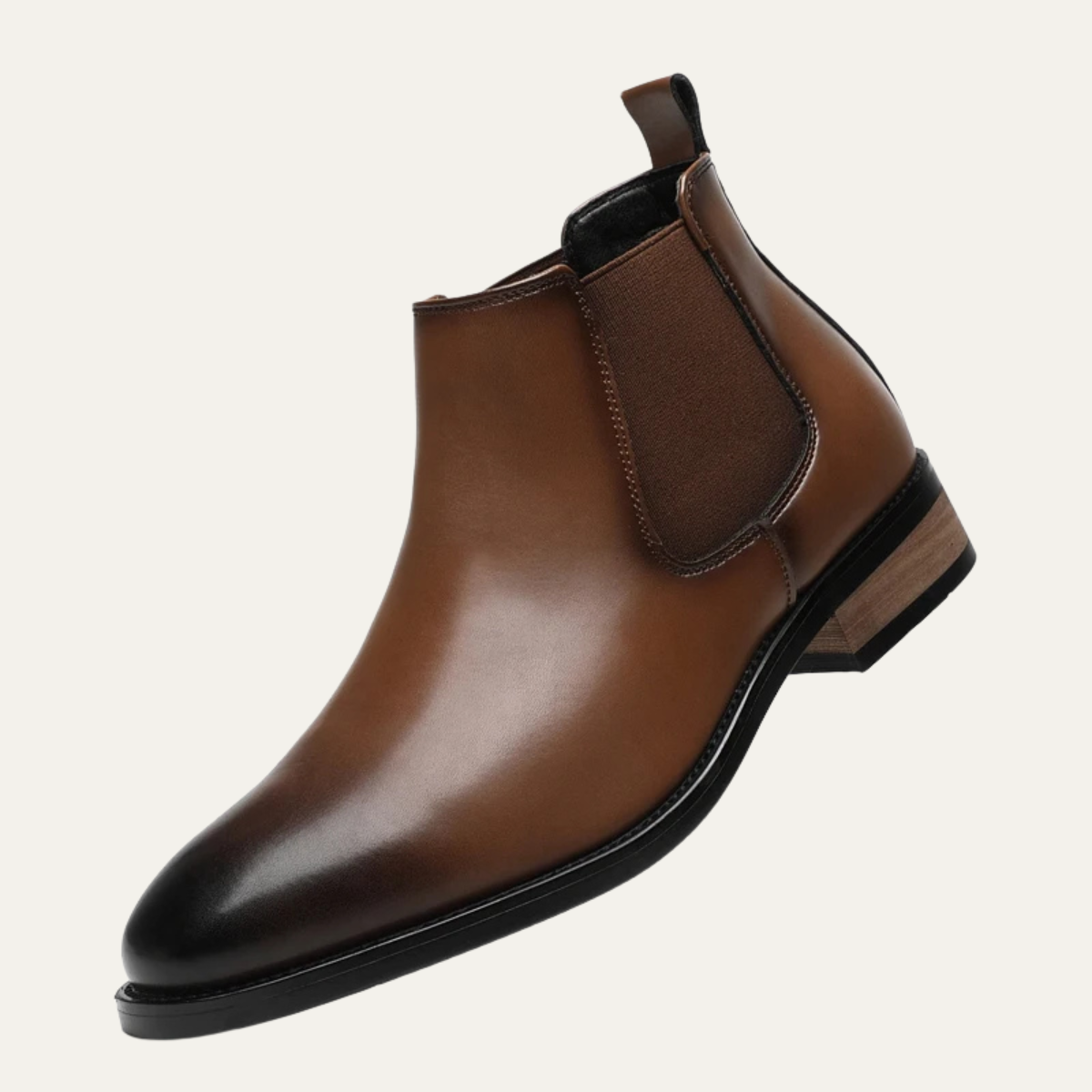 Bottines pour homme avec panneaux latéraux élastiques et languettes-Men Shoes-Gigié