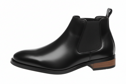 Bottines pour homme avec panneaux latéraux élastiques et languettes-Men Shoes-Gigié