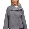 Caban court en mélange de laine pour femme 1