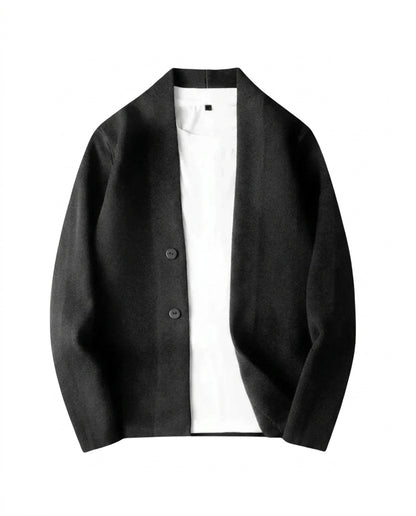 Cardigan en tricot à col en V et boutons pour homme 1