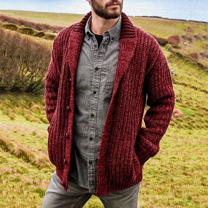 Cardigan Épais Maille Texturée Col Châle-Gigié