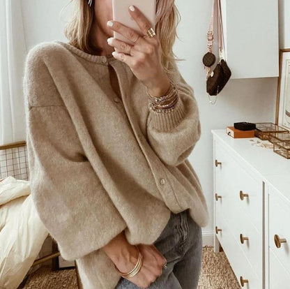 Cardigan Oversize Femme Tricot Hivernal-Gigié