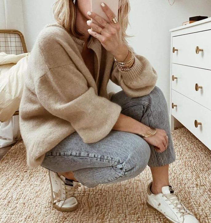 Cardigan Oversize Femme Tricot Hivernal-Gigié