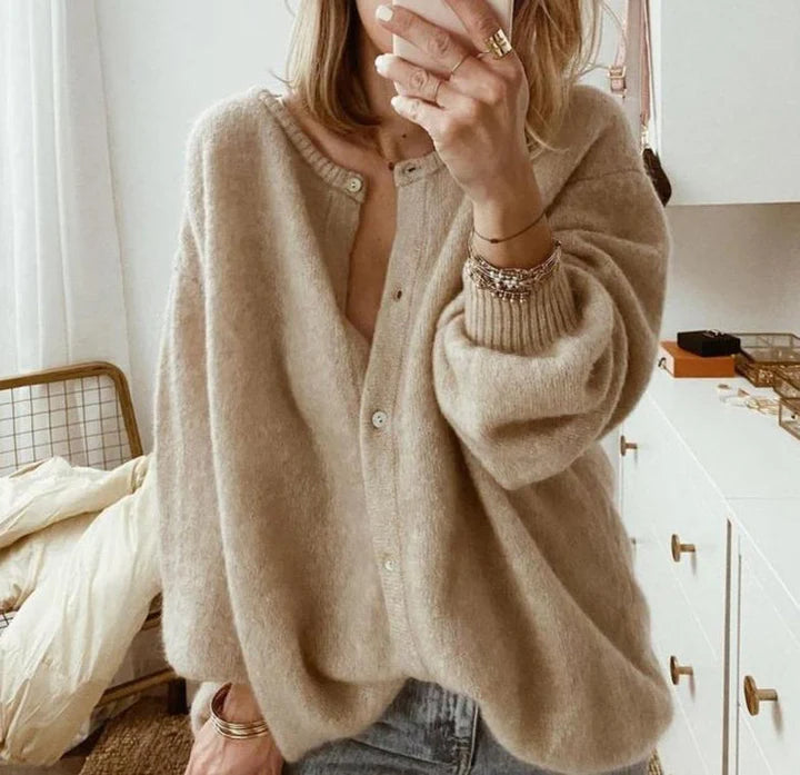 Cardigan Oversize Femme Tricot Hivernal-Gigié