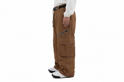 Pantalon Cargo avec Poches Utilitaires et Détails Zippés pour homme