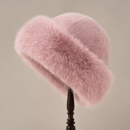 Chapeau Hiver Femme En Fausse Fourrure Élégant-Gigié