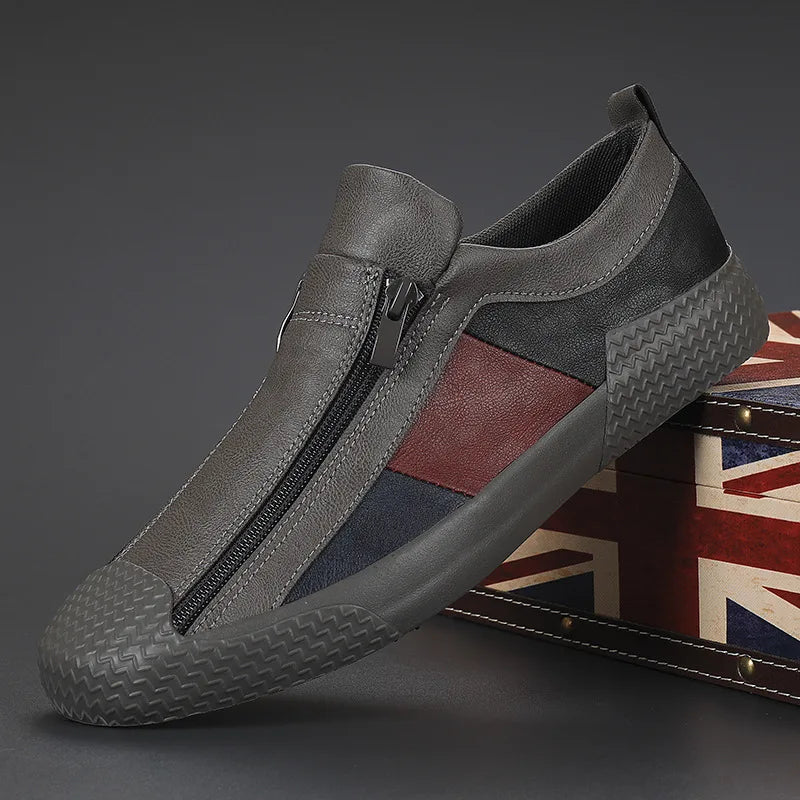Chaussures Basses Homme à Enfiler avec Fermeture Zippée-Gigié