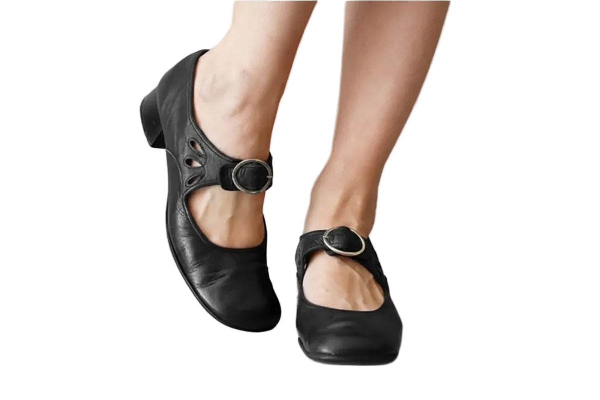 Chaussures Mary Jane pour femme avec bride à boucle et découpes-Women Shoes-Gigié