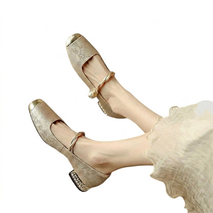 MESTELLE™|ORTHOPEDIC MARY JANE SHOES Beige 2