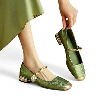 MESTELLE™|ORTHOPEDIC MARY JANE SHOES Green