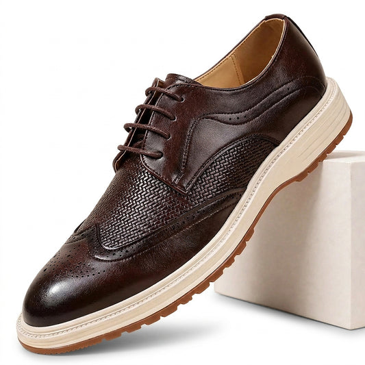 Chaussures Richelieu à lacets et bout fleuri pour homme 1