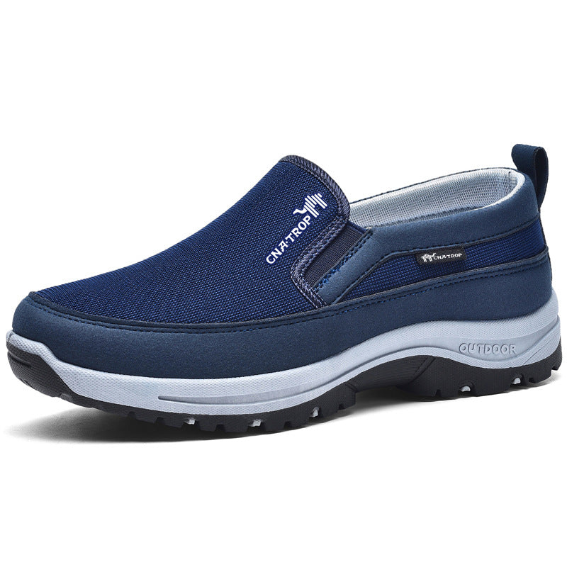 Chaussures sans lacets pour homme avec surface en maille et structure à panneaux-Men Shoes-Gigié