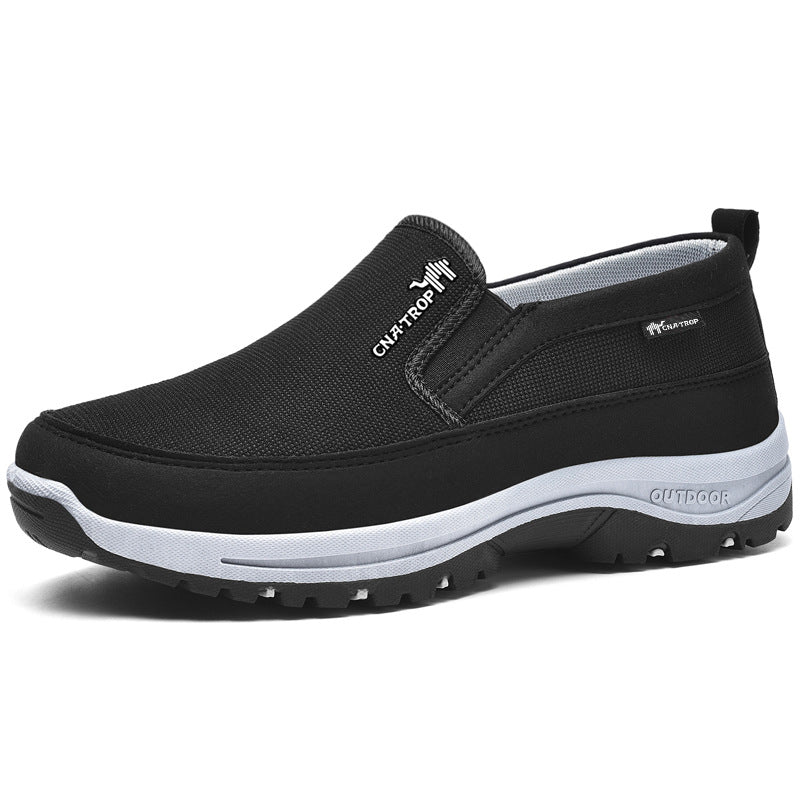 Chaussures sans lacets pour homme avec surface en maille et structure à panneaux-Men Shoes-Gigié