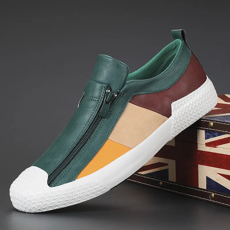 Chaussures Basses Homme à Enfiler avec Fermeture Zippée-Gigié