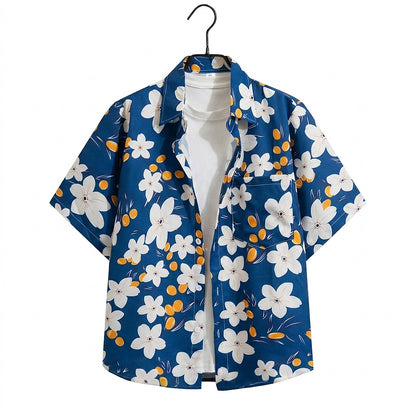 Chemise à manches courtes à imprimé floral pour homme 1